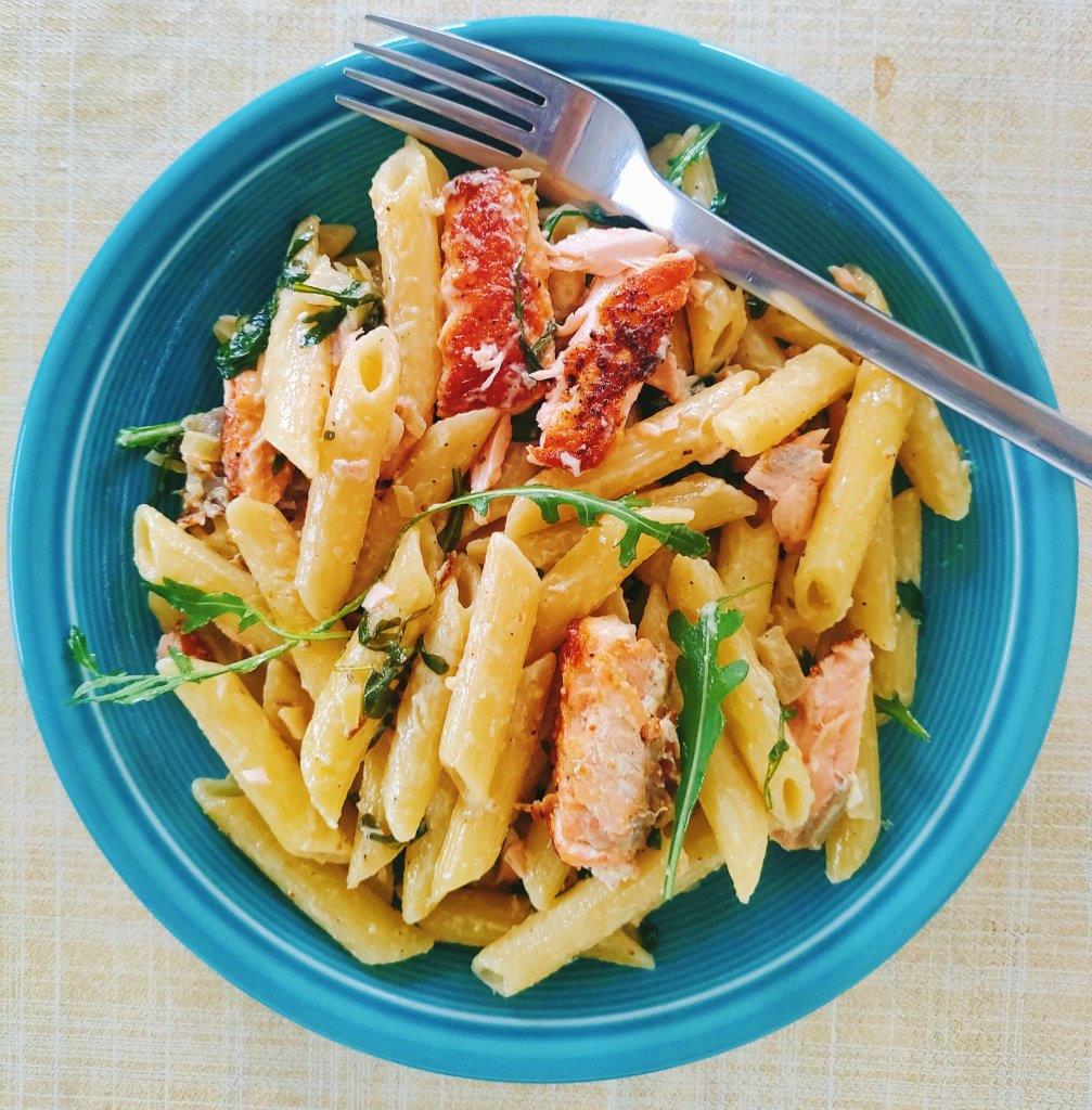 Salmon and Rucola Pasta